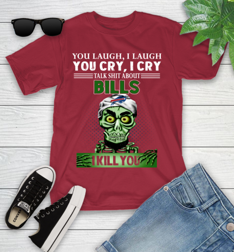 NFL Talk Shit About Buffalo Bills I Kill You Achmed The Dead Terrorist Jeffrey Dunham Football Youth T-Shirt 14