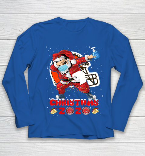 Cleveland Browns Funny Santa Claus Dabbing Christmas 2020 NFL Youth Long Sleeve 7