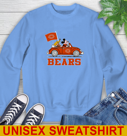 NFL Football Chicago Bears Pluto Mickey Driving Disney Shirt Sweatshirt 11