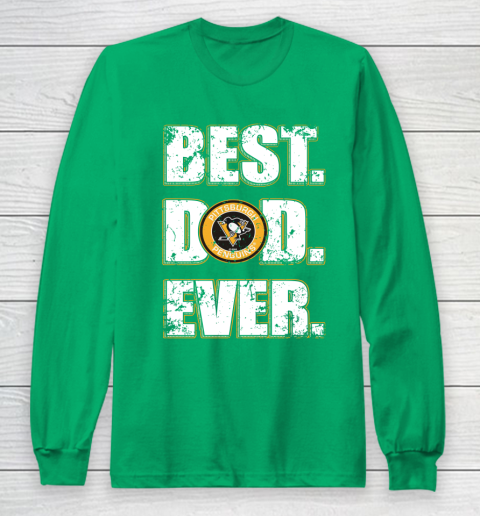 NHL Pittsburgh Penguins Hockey Best Dad Ever Family Shirt Long Sleeve T-Shirt 4