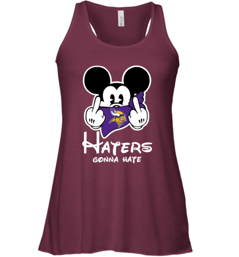 NFL Minnesota Vikings Haters Gonna Hate Mickey Mouse Disney Football T Shirt tqpMlnKqJUo flowy tank 32 95 151514 front maroon