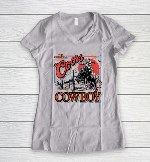 Coors Cowboy Western Life Design, Cowboy Life Women's V-Neck T-Shirt