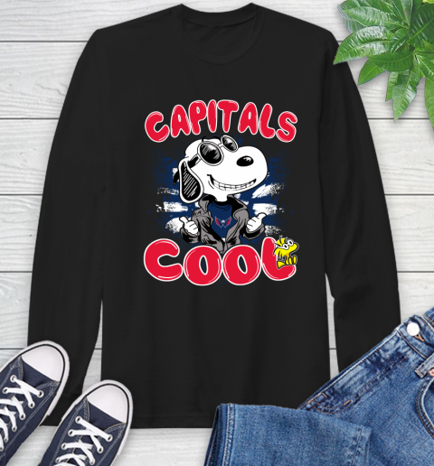 NHL Hockey Washington Capitals Cool Snoopy Shirt Long Sleeve T-Shirt