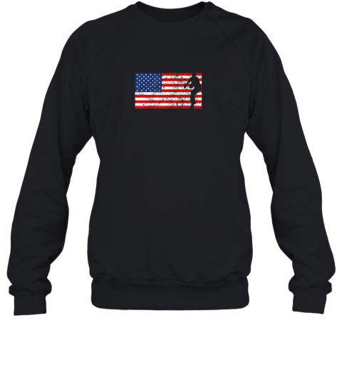 Baseball Pitcher Shirt, American Flag, 4th of July, USA, Sweatshirt