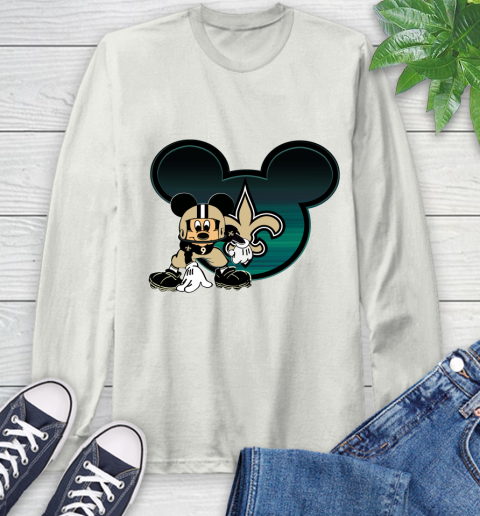 NFL New Orleans Saints Mickey Mouse Disney Football T Shirt Long Sleeve T-Shirt 12