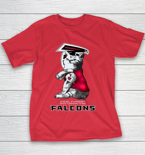 NFL Football My Cat Loves Atlanta Falcons Youth T-Shirt 7