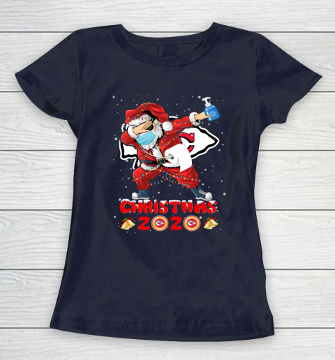 Kansas City Chiefs Funny Santa Claus Dabbing Christmas 2020 NFL Women's T-Shirt 2