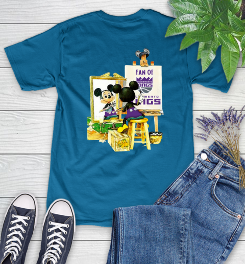 NBA Basketball Sacramento Kings Mickey Drawing Shirt 89