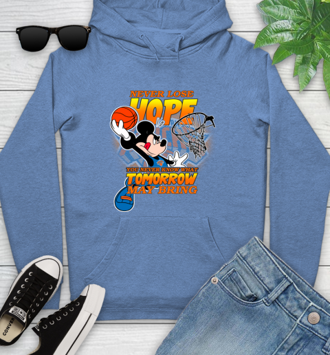 New York Knicks NBA Basketball Mickey Disney Never Lose Hope Youth Hoodie 13