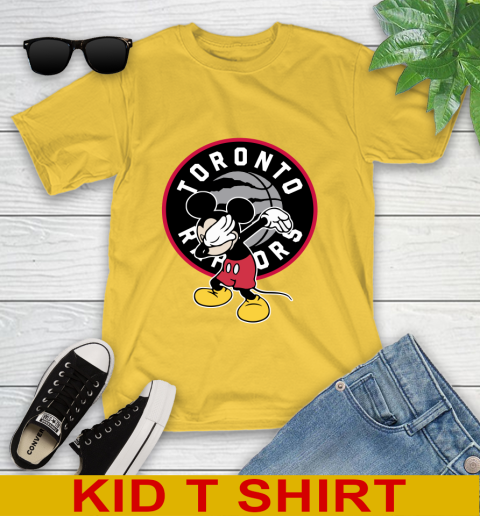 Toronto Raptors NBA Basketball Dabbing Mickey Disney Sports Youth T-Shirt 8