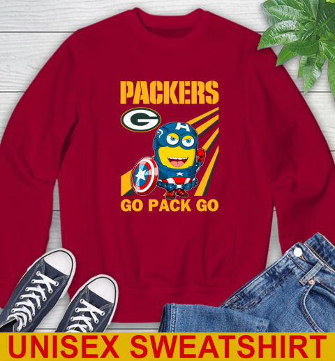NFL Football Green Bay Packers Captain America Marvel Avengers Minion Shirt Sweatshirt 9