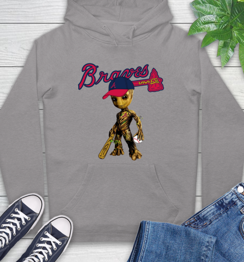 MLB Atlanta Braves Groot Guardians Of The Galaxy Baseball Hoodie 6