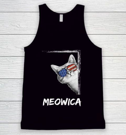 4th of July Meowica shirts Tank Top