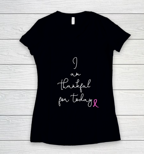 Womens Fighting Breast Cancer Product Gift Battling Through Chemo Women's V-Neck T-Shirt