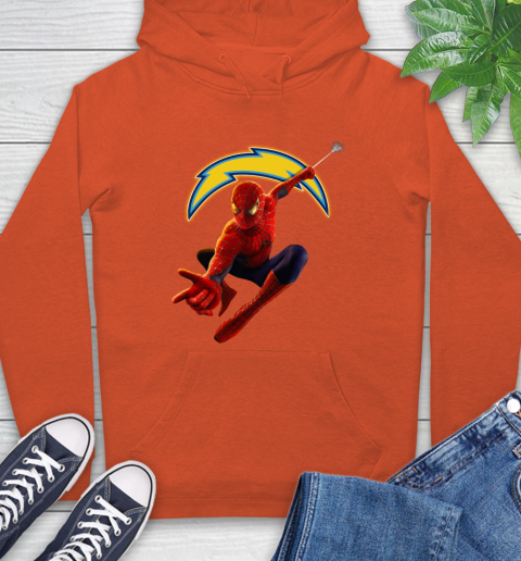 NFL Spider Man Avengers Endgame Football Los Angeles Chargers Hoodie 5
