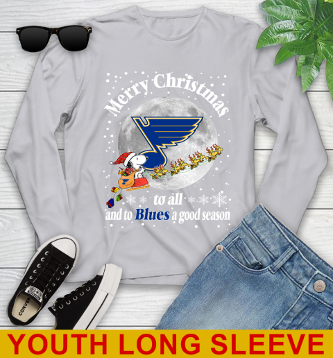 St.Louis Blues Merry Christmas To All And To Blues A Good Season NHL Hockey Sports Youth Long Sleeve 5