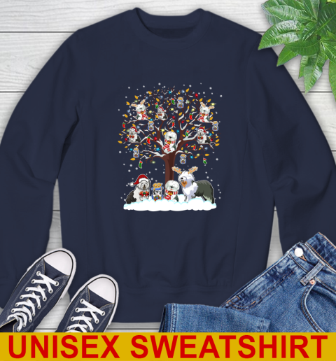 Old english Sheep dog dog pet lover light christmas tree shirt 26