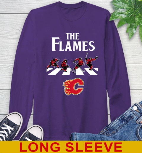 NHL Hockey Calgary Flames The Beatles Rock Band Shirt Long Sleeve