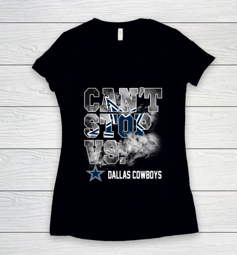 NFL Dallas Cowboys Can't Stop Vs Women's V-Neck T-Shirt
