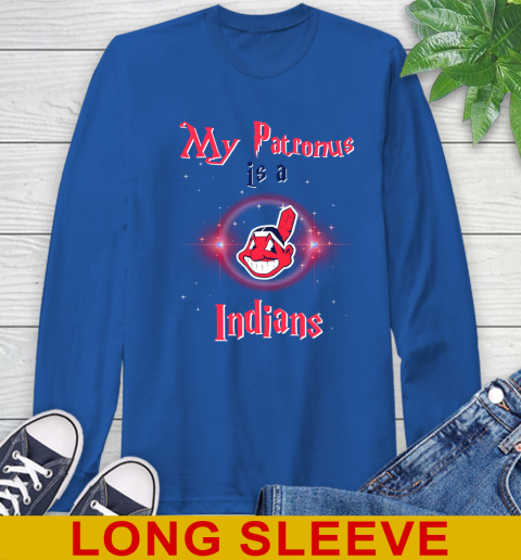 MLB Baseball Harry Potter My Patronus Is A Cleveland Indians Long Sleeve T-Shirt 11