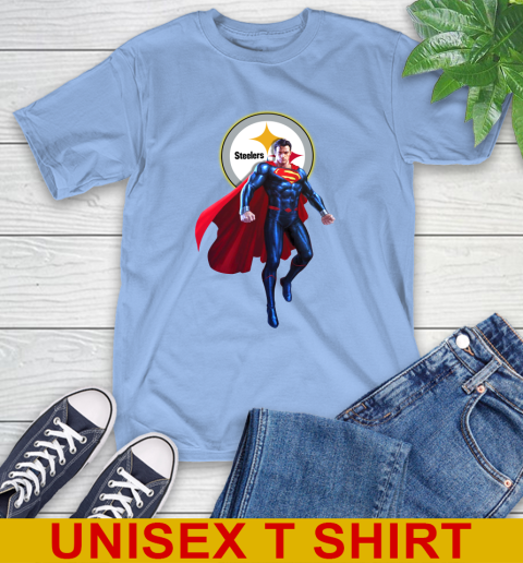 NFL Superman DC Sports Football Pittsburgh Steelers T-Shirt 11