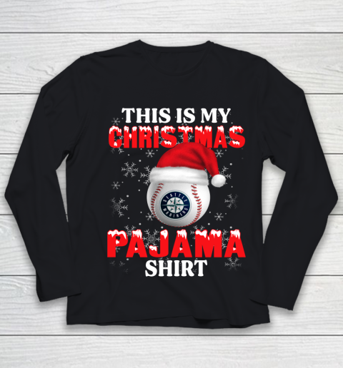 Seattle Mariners This Is My Christmas Pajama Shirt MLB Youth Long Sleeve