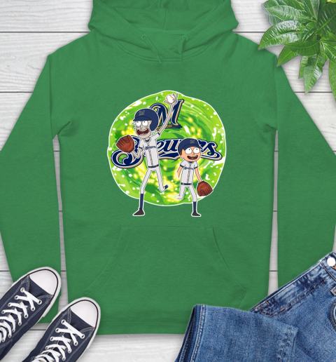 MLB Milwaukee Brewers Rick And Morty Baseball Sports Hoodie 8
