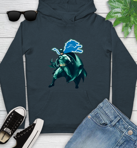 NFL Batman Football Sports Detroit Lions Youth Hoodie 8