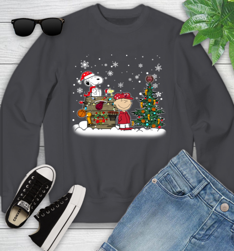 Miami Heat NBA Basketball Christmas The Peanuts Movie Snoopy Championship Youth Sweatshirt 5