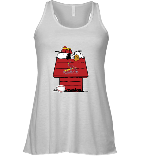 St Louis Cardinals Snoopy And Woodstock Resting Together MLB Racerback Tank