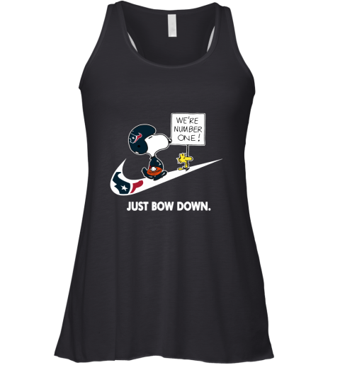Houston Texans Are Number One – Just Bow Down Snoopy Racerback Tank