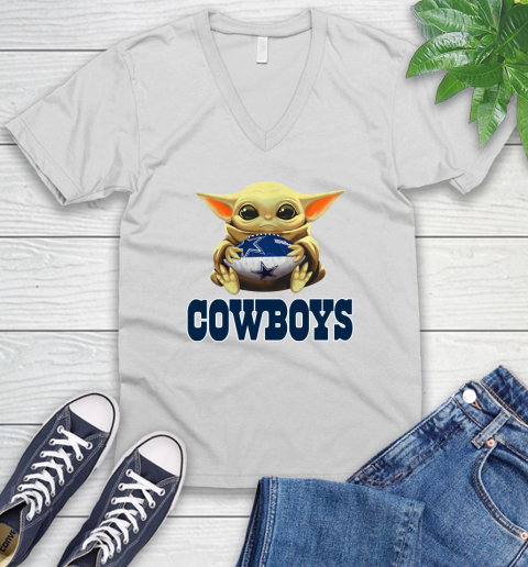 Nfl Football Dallas Cowboys Baby Yoda Star Wars Shirt V Neck T