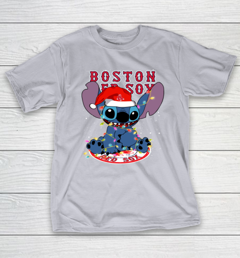 Boston Red Sox MLB noel stitch Baseball Christmas T-Shirt 4