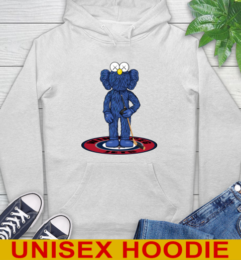 NHL Hockey Winnipeg Jets Kaws Bff Blue Figure Shirt Hoodie