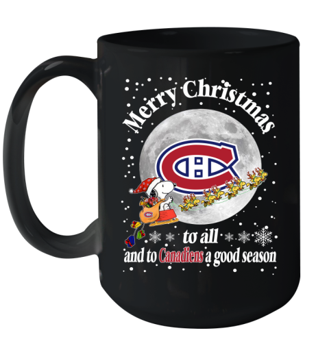 Montreal Canadiens Merry Christmas To All And To Canadiens A Good Season NHL Hockey Sports Ceramic Mug 15oz