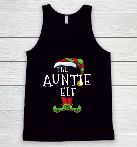 The Auntie Elf Family Matching Christmas Group Gift Pajama Tank Top