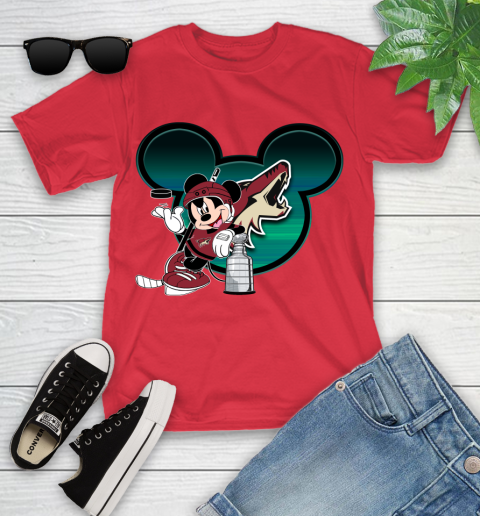 NHL Arizona Coyotes Stanley Cup Mickey Mouse Disney Hockey T Shirt Youth T-Shirt 10