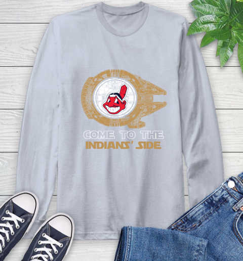 MLB Come To The Cleveland Indians Side Star Wars Baseball Sports Long Sleeve T-Shirt 6