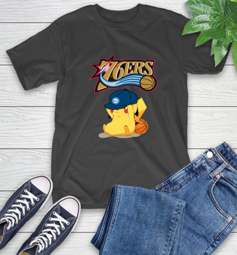 NBA Pikachu Basketball Sports Philadelphia 76ers T-Shirt 2