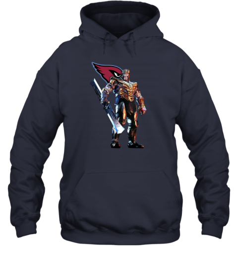 NFL Thanos Marvel Avengers Endgame Football Arizona Cardinals Hoodie jb6t nfl thanos marvel avengers endgame football arizona cardinals hoodie 23 front navy