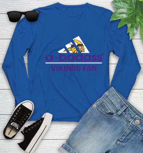Minnesota Vikings NFL Football A Badass Adidas Adoring Fan Sports (1) Youth Long Sleeve 10
