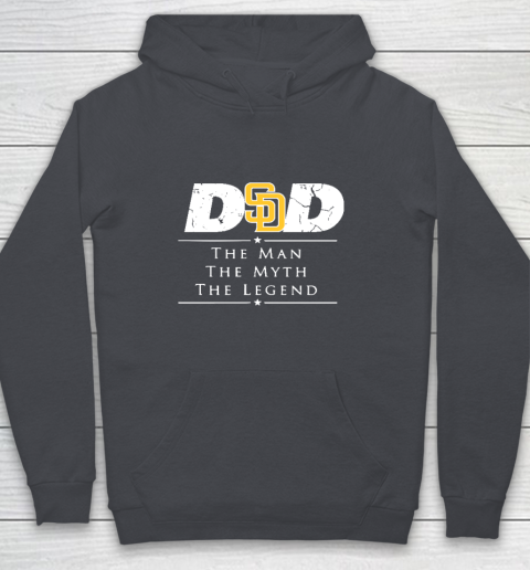 San Diego Padres MLB Baseball Dad The Man The Myth The Legend Youth Hoodie 5