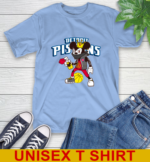 Detroit Pistons NBA Basketball Mickey Peace Sign Sports T-Shirt 11