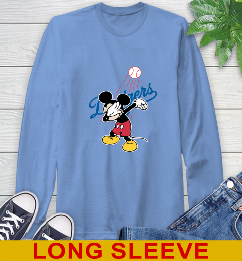 Los Angeles Dodgers MLB Baseball Dabbing Mickey Disney Sports Long Sleeve T-Shirt 11
