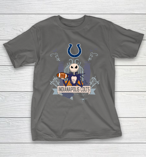 NFL Indianapolis Colts Football Jack Skellington Halloween T-Shirt 8