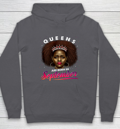 Queens Born September Shirt Black Girl Virgo Libra Birthday Hoodie 4