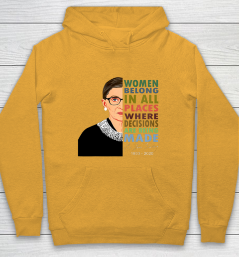 RBG Women Belong In All Places Ruth Bader Ginsburg Hoodie 2