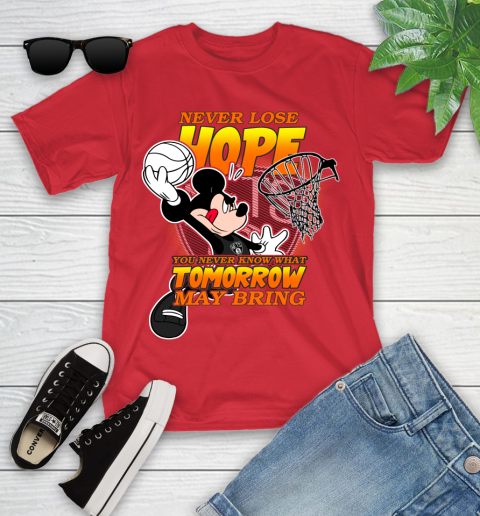 Brooklyn Nets NBA Basketball Mickey Disney Never Lose Hope Youth T-Shirt 13