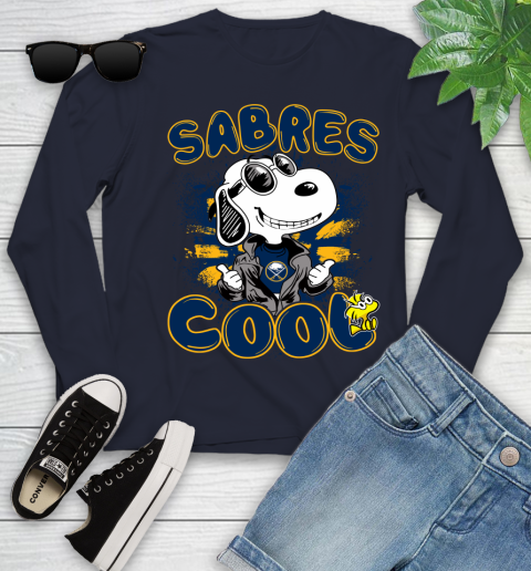 NHL Hockey Buffalo Sabres Cool Snoopy Shirt Youth Long Sleeve 2
