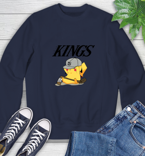 NHL Pikachu Hockey Sports Los Angeles Kings Sweatshirt 4 NHL Pikachu Hockey Sports Los Angeles Kings Sweatshirt - Image 4